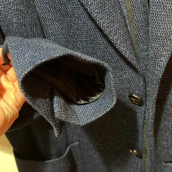 Italian High Quality Fine Blue Blazer for Men - Sartoria Latorre - Picture 8 of 14